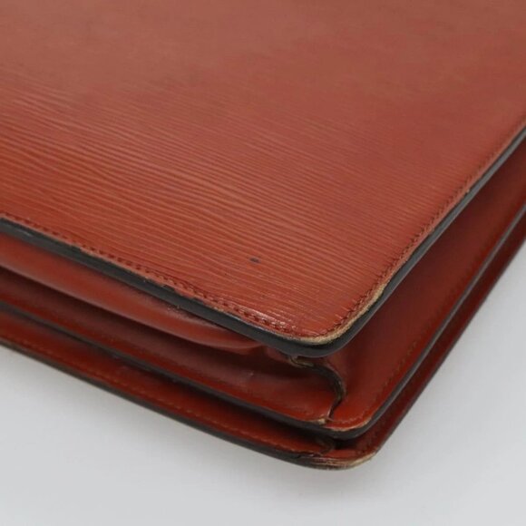 LOUIS VUITTON Epi Serviette Conseiller Briefcase Brown M54423 LV Auth 118307 - Picture 4 of 16